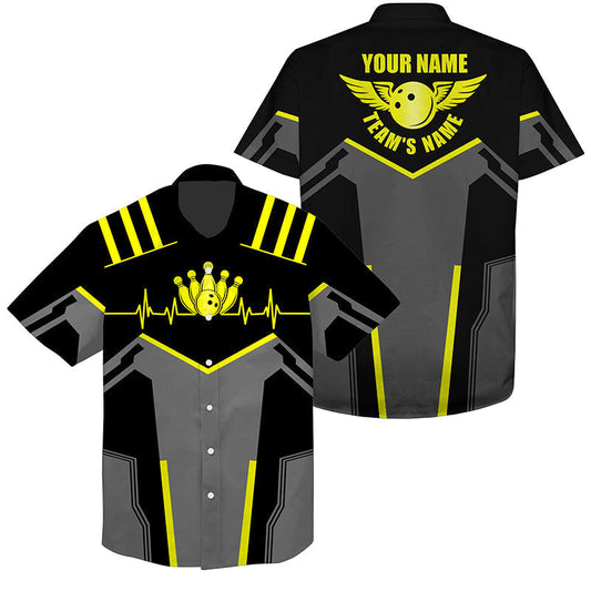 Bowling Hawaiian Shirt custom name and team name Bowling Ball and Pins, team bowling shirts HO2800