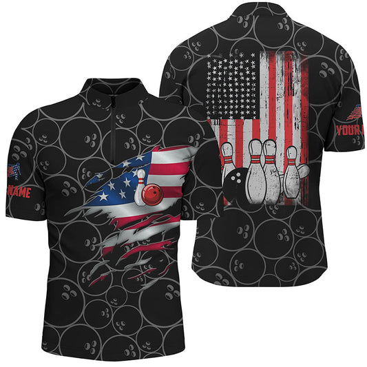 Custom Patriotic Bowling Jersey Men Women BO0147