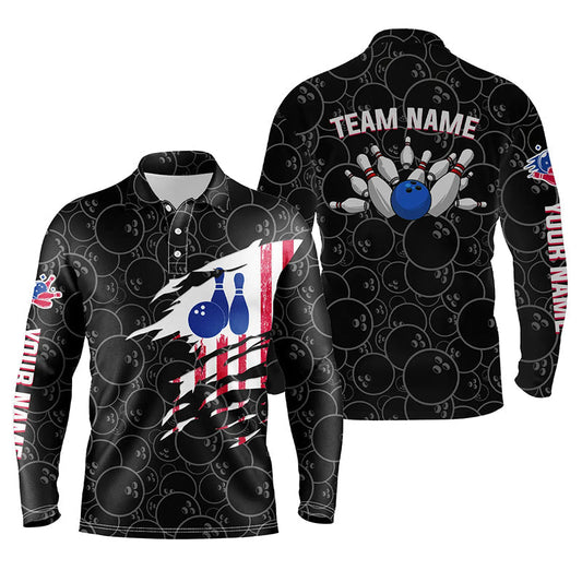 Custom Patriotic Bowling Polo Shirts BO0306