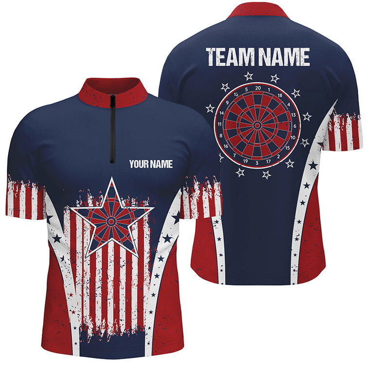 Lasfour Retro American Flag Darts Personalized Name And Team Name 3D Shirt DMA0205