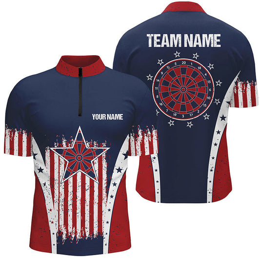 Lasfour Retro American Flag Darts Personalized Name And Team Name 3D Shirt DMA0205