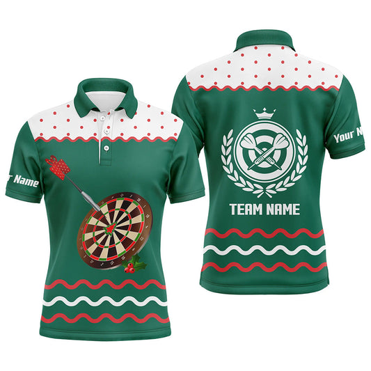 Lasfour Personalized Darts Christmas Green Polo Shirt Custom Darts Shirt DMA0081