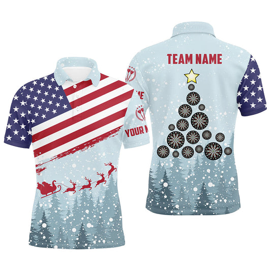 Lasfour Christmas American Flag Darts Polo Shirt DMA0072
