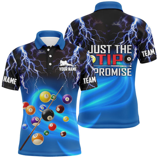 Lasfour Billiard Just Tip I Promise Custom Name Billiard Balls Pool Player 3D Polo Shirts BIA0920
