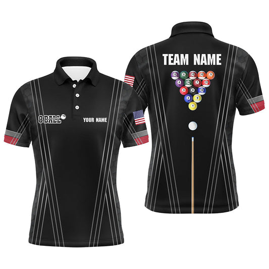 Lasfour Personalized Billiard 8 Ball Pool Player Polo Shirts BIA0911