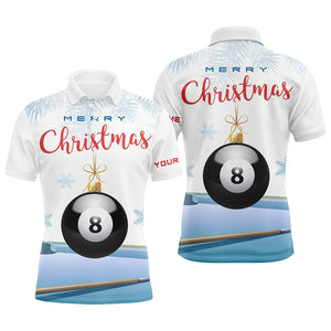 Lasfour Billiard Merry Christmas 8 Ball Pool Personalized Name 3D Shirt BIA0329