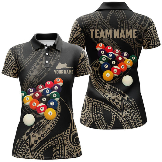 Lasfour Personalized Tribal Pattern Billiard Polo Shirts BIA0907