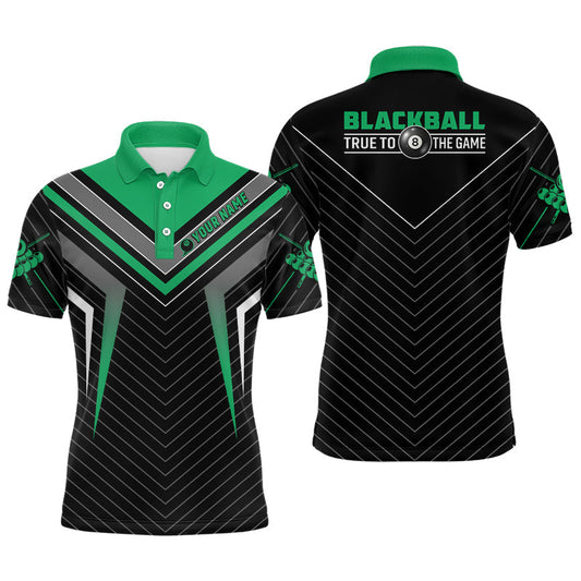 Lasfour Personalized Billiard Blackball True To The Game Green Polo Shirts BIA0916