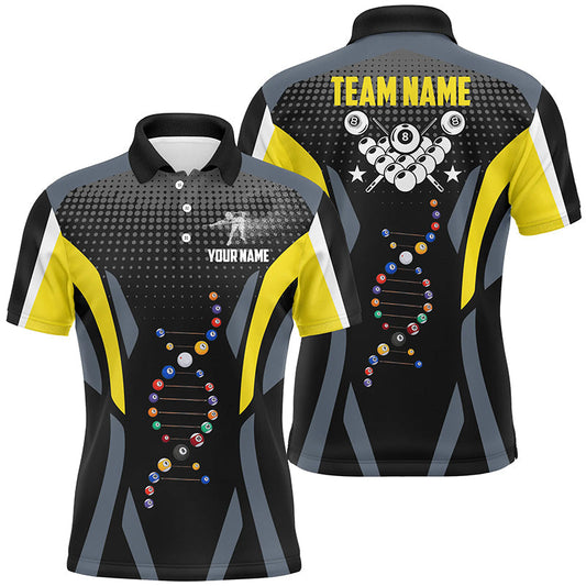 Lasfour Personalized Billiard Balls Dna Funny Billiard Polo Shirts BIA0610