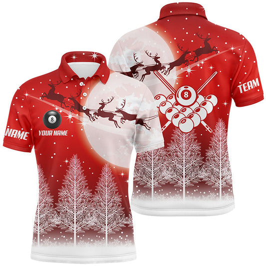 Lasfour Personalized Billiard Funny Christmas Shirts For Men Custom Best Christmas Gifts For Billiard Lover BIA0335