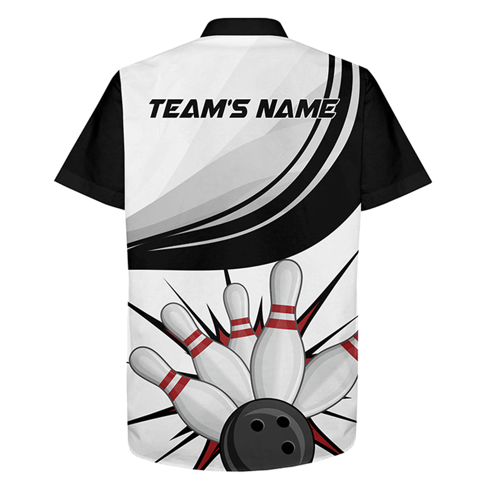 Personalized Hawaiian Bowling Shirt for Men Women, Custom Team Bowling Short Sleeve Bowlers Jersey HO2799