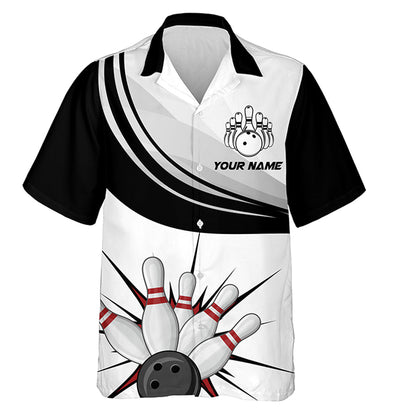 Personalized Hawaiian Bowling Shirt for Men Women, Custom Team Bowling Short Sleeve Bowlers Jersey HO2799