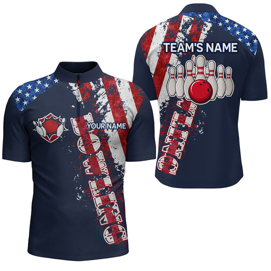 Custom Patriotic Bowling Jersey For Team BO0136