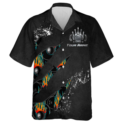 Men Women Custom Hawaiian Bowling Shirt, Strike Bowlers Jersey Short Sleeve Button-down Cool Shirt HO2794