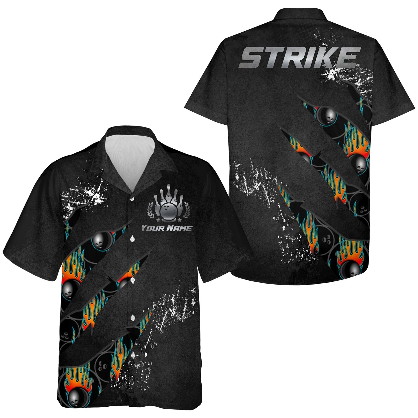 Men Women Custom Hawaiian Bowling Shirt, Strike Bowlers Jersey Short Sleeve Button-down Cool Shirt HO2794