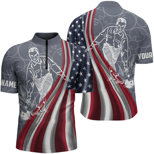 Custom Patriotic Bowling Jersey Men Women BO0130