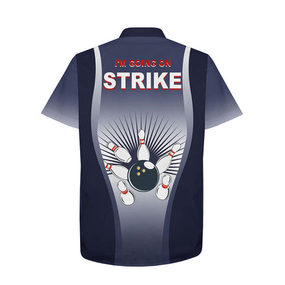 I'M Going On Strike Hawaiian Bowling Shirt For Men Women Personalized Blue Bowlers Hawaiian Shirt HO4015