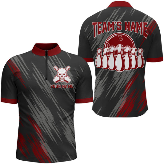 Custom Skull Bowling Jersey For Team BO0162