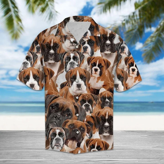 I Really Love Boxer Love Dog Breed Hawaiian Shirt HO1887