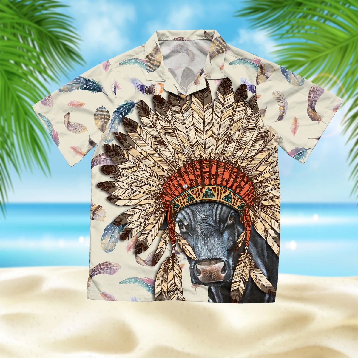 Indian cattle pattern Hawaiian Shirt, Summer gift, Hawaiian Shirts for Men and Women Aloha Beach Shirt HO1050