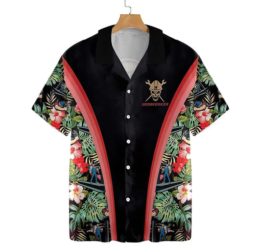Ironworker Summer Clothes Hawaiian Shirt, Button Up Aloha Shirt For Men, Women HO0849