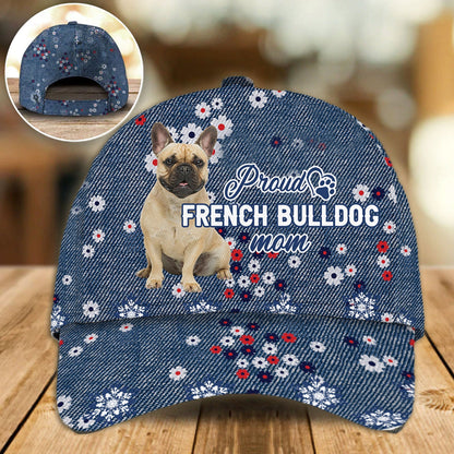 Personalized Baseball Cap With Pet Photo, French Bulldog Proud Mom Cap Hat For Pet Lover CO0601