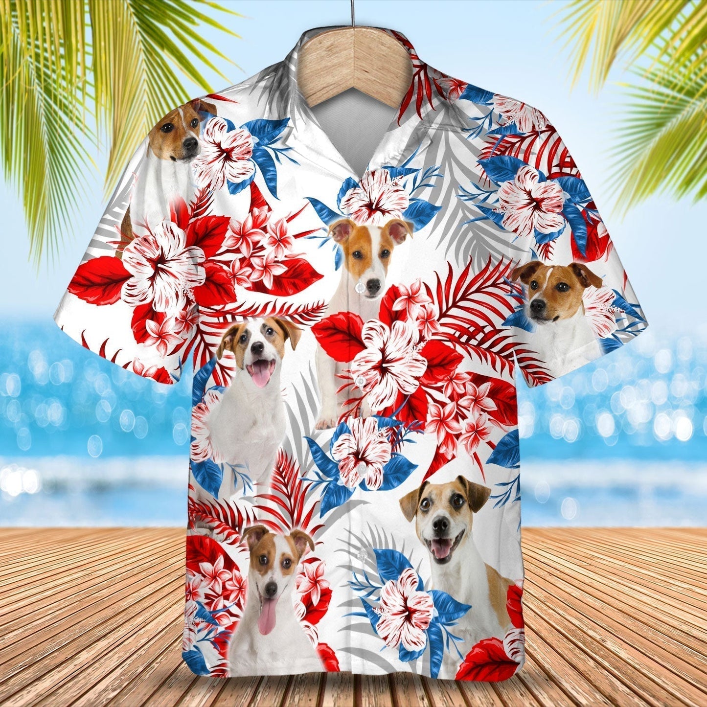 Jack Russell Terrier Hawaiian Shirt - Gift for Summer, Summer aloha shirt, Hawaiian shirt for Men and women HO0672