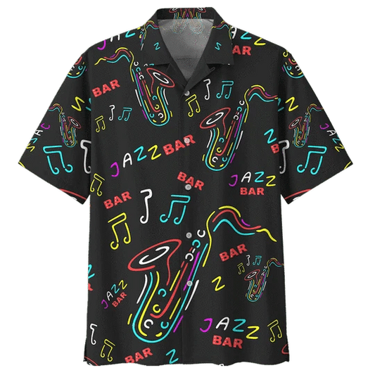 Jazz Saxophone Background Design Hawaiian Shirt HO2015