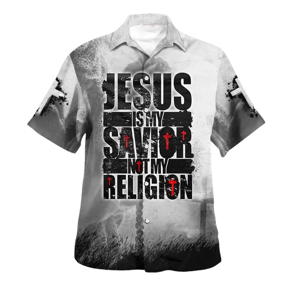 Jesus Is My Savior Not My Religion Hawaiian Shirts For Men & Women - Christian Hawaiian Shirt - Hawaiian Summer Shirts HO3373