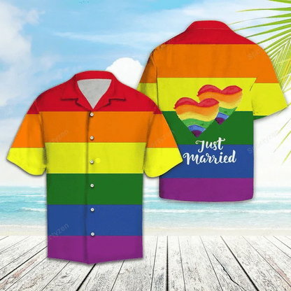 Lgbt Gay Pride Month Hawaiian Shirt, Lesbian Couple Hawaiian Shirts, Gift To Couple Gay Man HO4550