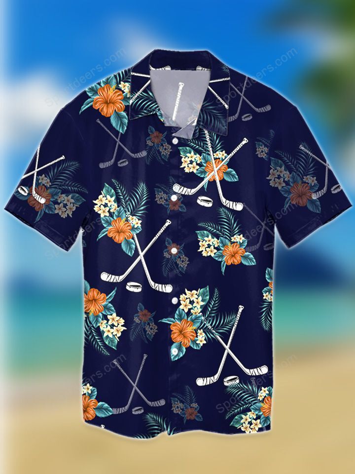Lacrosse - Tropical Orange Hawaiian Shirt, Summer gift, Hawaiian Shirts for Men, Aloha Beach Shirt HO1020