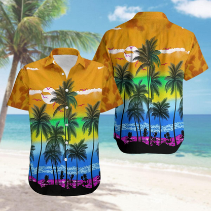Lgbt Sunset Beaches Hawaiian Shirt, Pride Beach Party Hawaiian Shirt, Lgbt Hawaiian Shirt HO4546