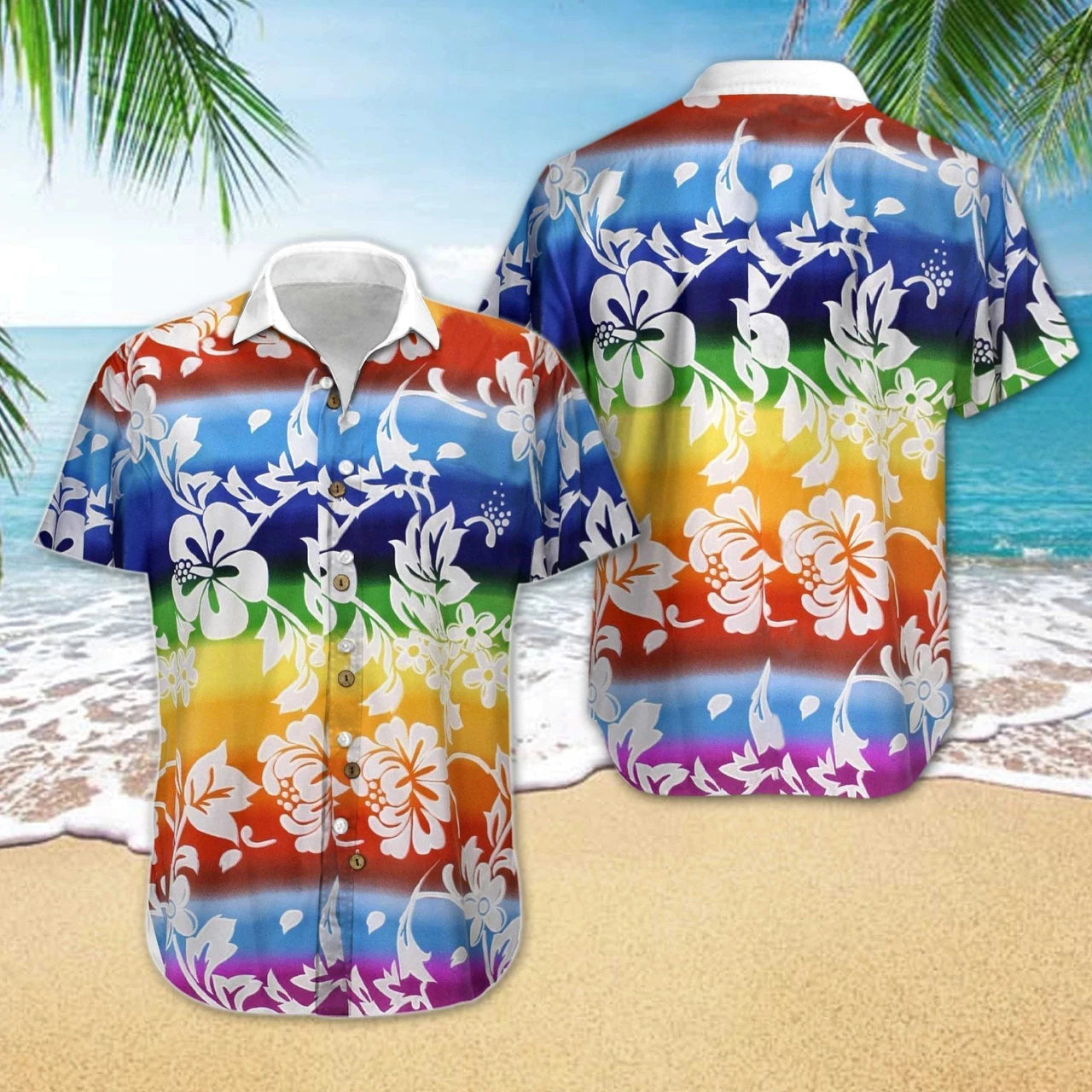 LGBT Summer Vacation Hawaiian Shirt, Rainbow Shirt, Pride Shirt, LGBT Shirt HO1446