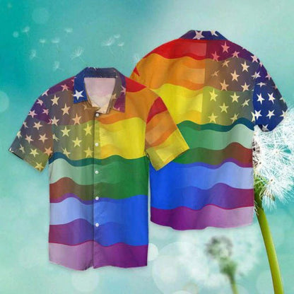 Leopard Skin With Rainbow Color Lgbt Hawaiian Shirt, Rainbow Shirt, Pride Shirt, LGBT Shirt HO1445