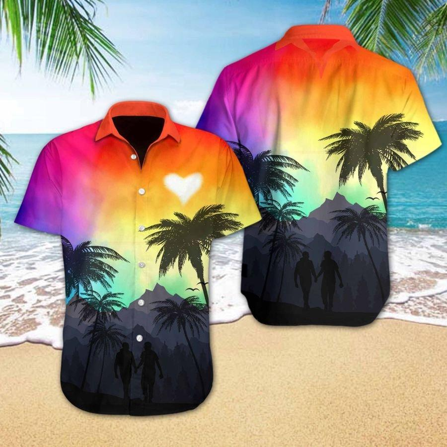 Gay Hawaiian Shirts, Gay Pride Hawaiian Shirt, Lgbt Heart Hawaiian Shirt, Gift For Gaymer HO4547