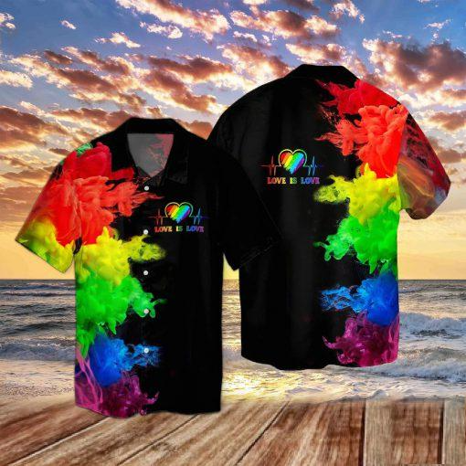 Lgbt Love Is Love Hawaiian Shirt, Love Wins Pride Rainbow Hawaiian Shirt, Gift To Couple Lesbian HO4561
