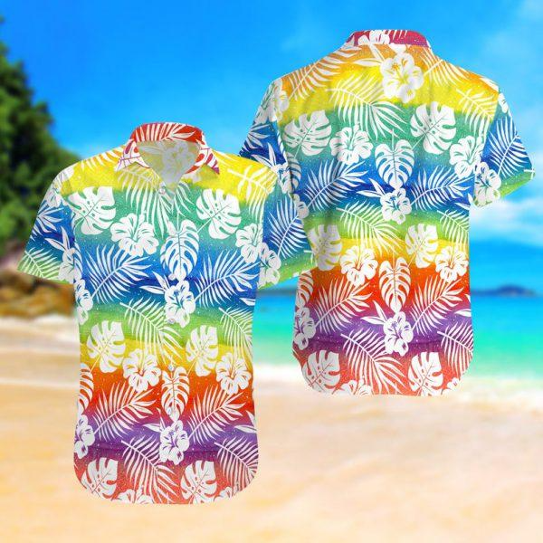 Lgbt Summer Vacation Hawaiian Shirt, Lgbt Low Poly Hawaiian Shirt, Summer Hawaiian Shirt For Gaymer And Lesbian HO4496