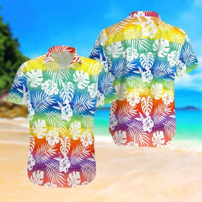 Lgbt Summer Vacation Hawaiian Shirt, Lgbt Low Poly Hawaiian Shirt, Summer Hawaiian Shirt For Gaymer And Lesbian HO4496