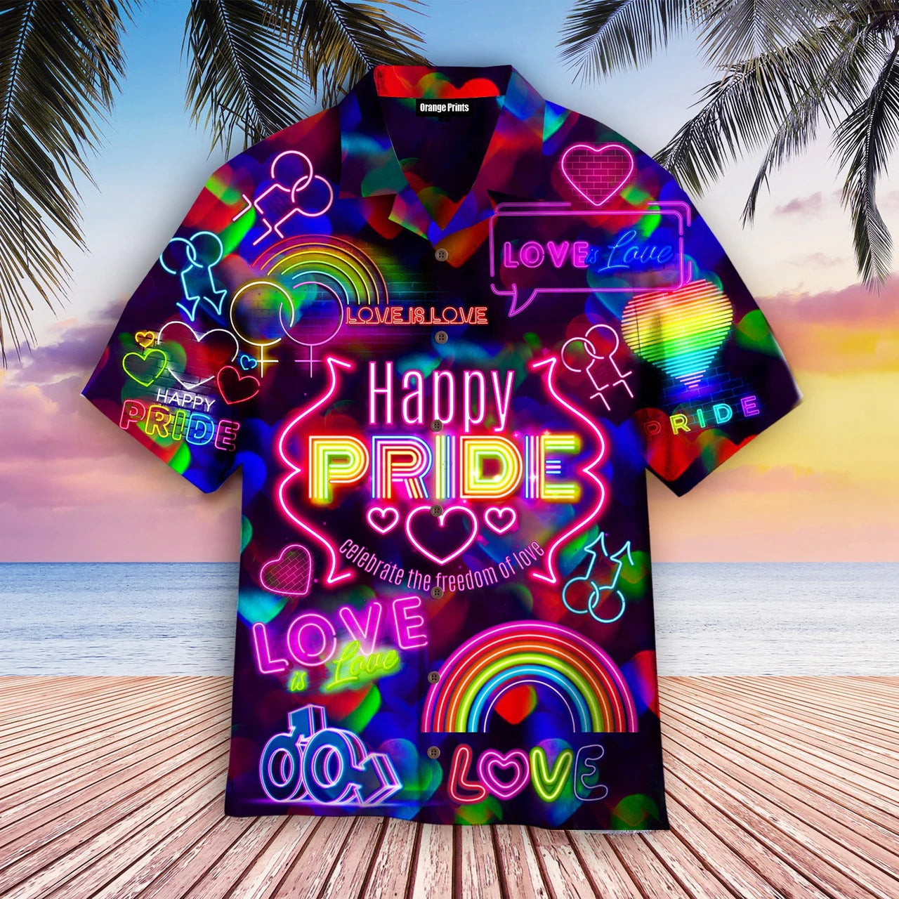 LGBT hawaiian shirt, Love Is Love Pride Month Aloha Hawaiian Shirts, LGBT Pride Shirt, Love is Love Shirt HO1450