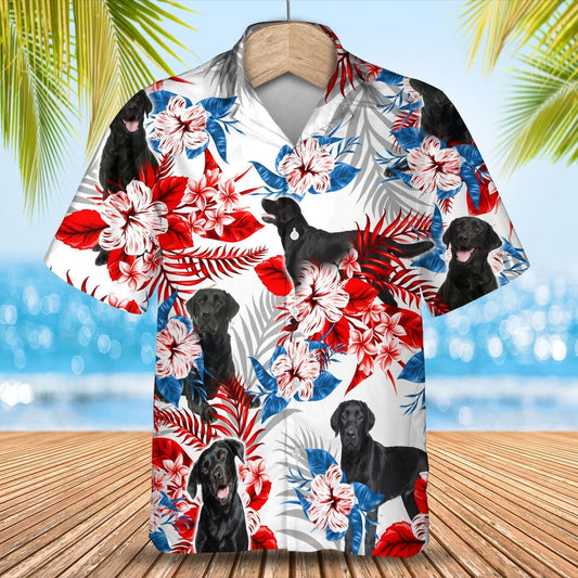 Labrador Black Hawaiian Shirt - Summer aloha shirt, Hawaiian shirt for Men and women HO0712