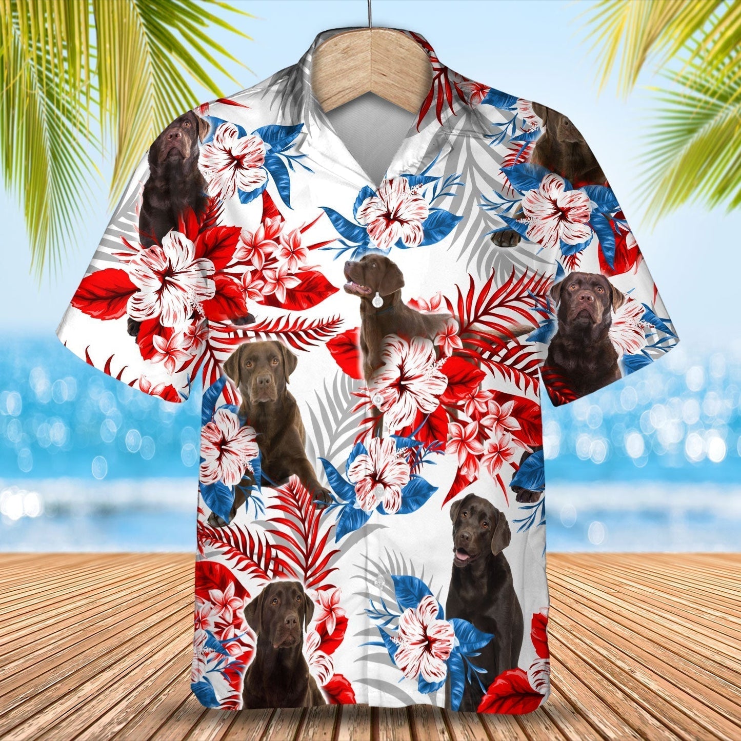 Labrador Chocolate Hawaiian Shirt - Summer aloha shirt, Hawaiian shirt for Men and women HO0711