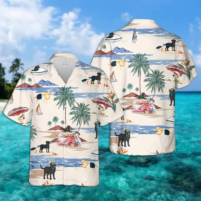 Labrador Retriever Summer Beach Hawaiian Shirt, Hawaiian Shirts for Men Women Short Sleeve Aloha Beach Shirt HO0864