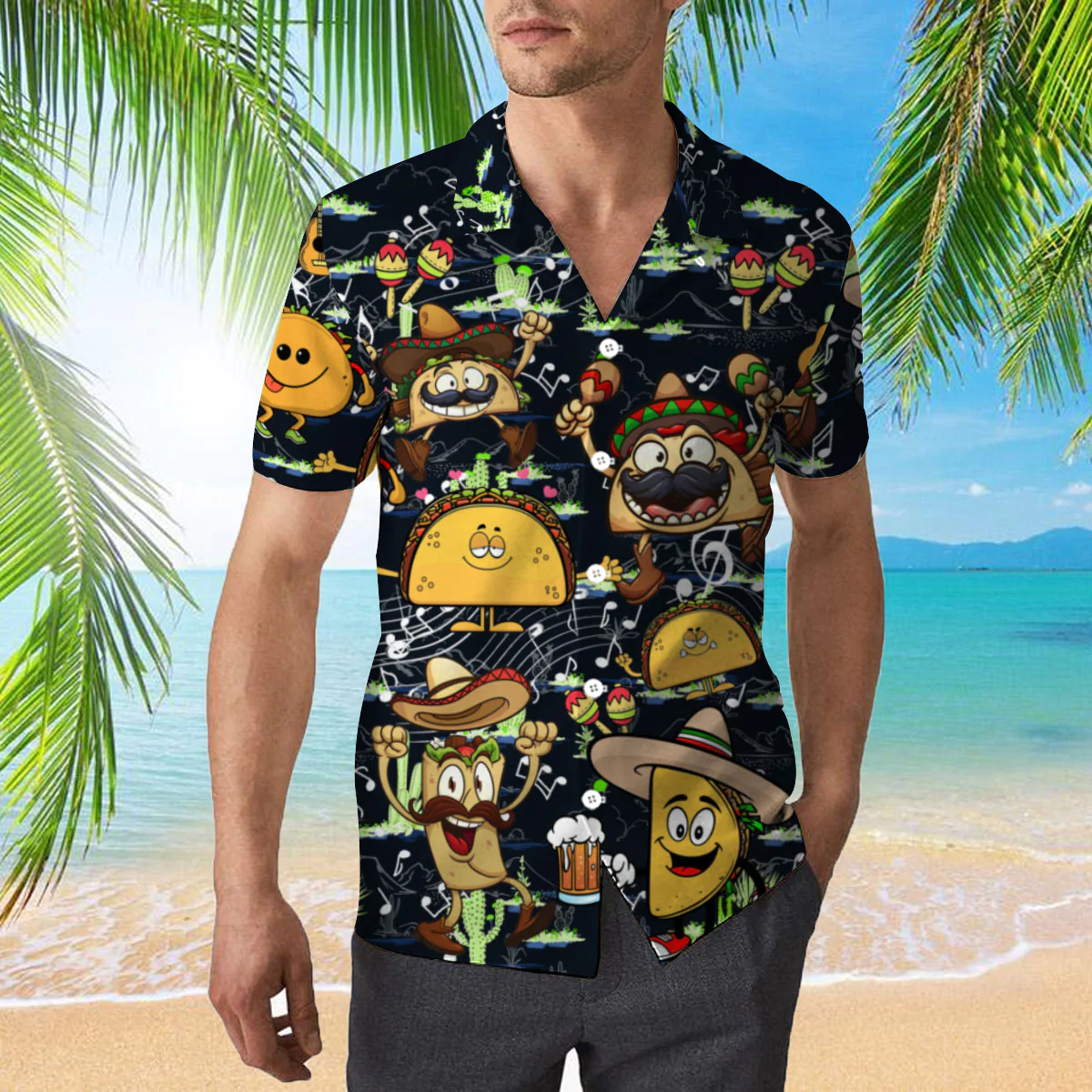 Lets Fiesta Cinco De Mayo Funny Tacos Music Band Hawaiian Shirt HO0552