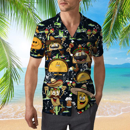 Lets Fiesta Cinco De Mayo Funny Tacos Music Band Hawaiian Shirt HO0552