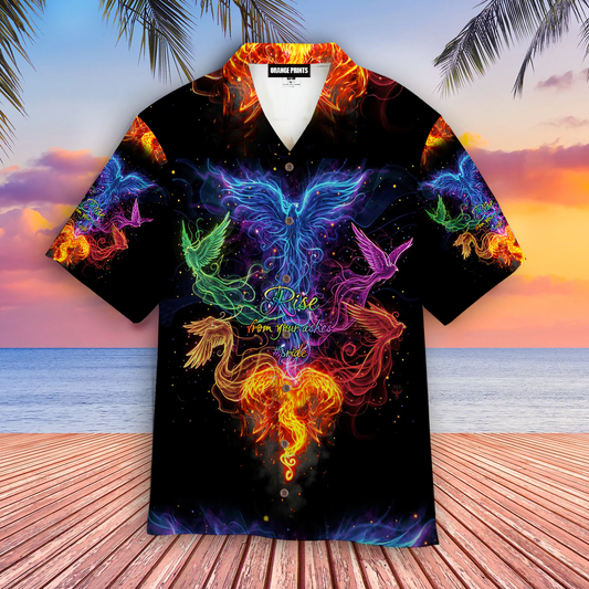 Lgbt Pride Rise From Your Ashes Hawaiian Shirt, Pride Month Hawaiian Shirt For Gaymer And Lesbian HO4543