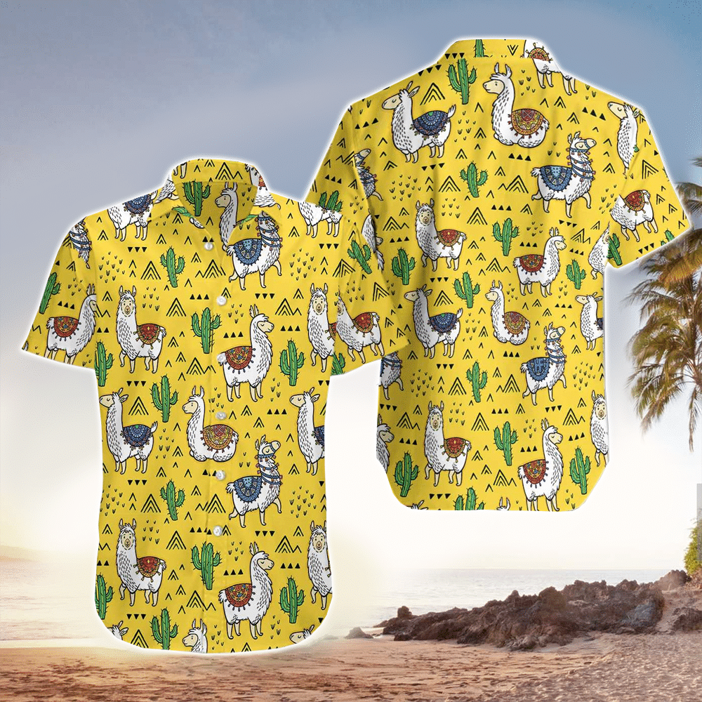 Llama Smile To The World Hawaiian Shirt HO1170