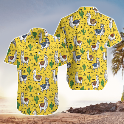 Llama Smile To The World Hawaiian Shirt HO1170