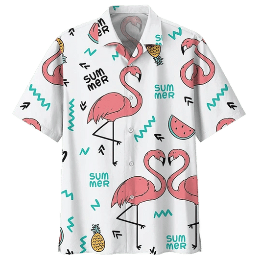 Flamingo Hawaiian Shirt, Flamingo Gifts, Flamingo Shirt, Shirt For Men, Summer Shirt, Gift For Him HO2094