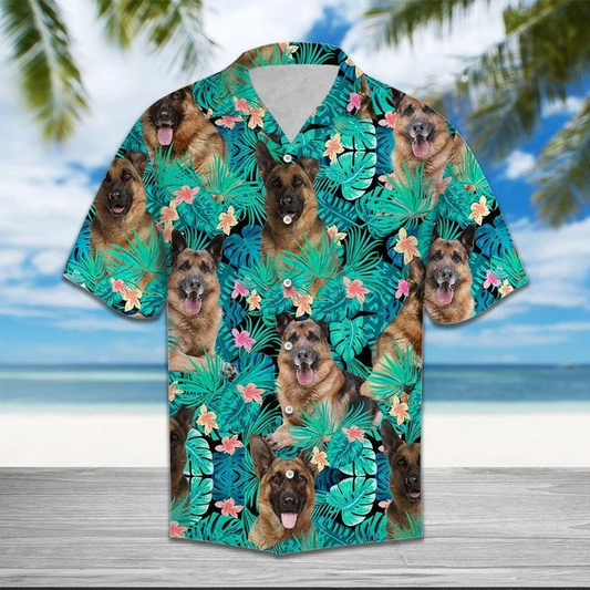Awesome Beagle Cute Dog Christmas Flower Hawaiian Shirt for Men, Gift for dog lovers HO1858