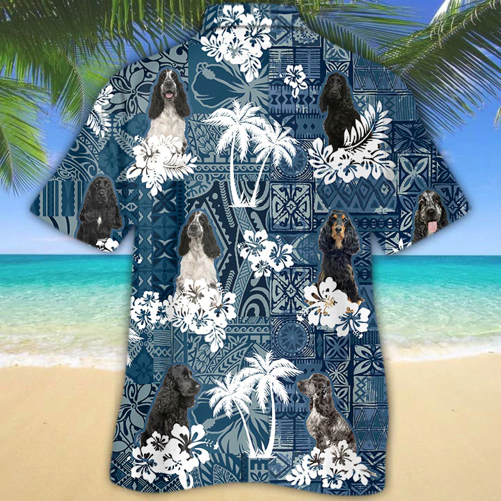Black English Cocker Spaniel Hawaiian Shirt HO1591